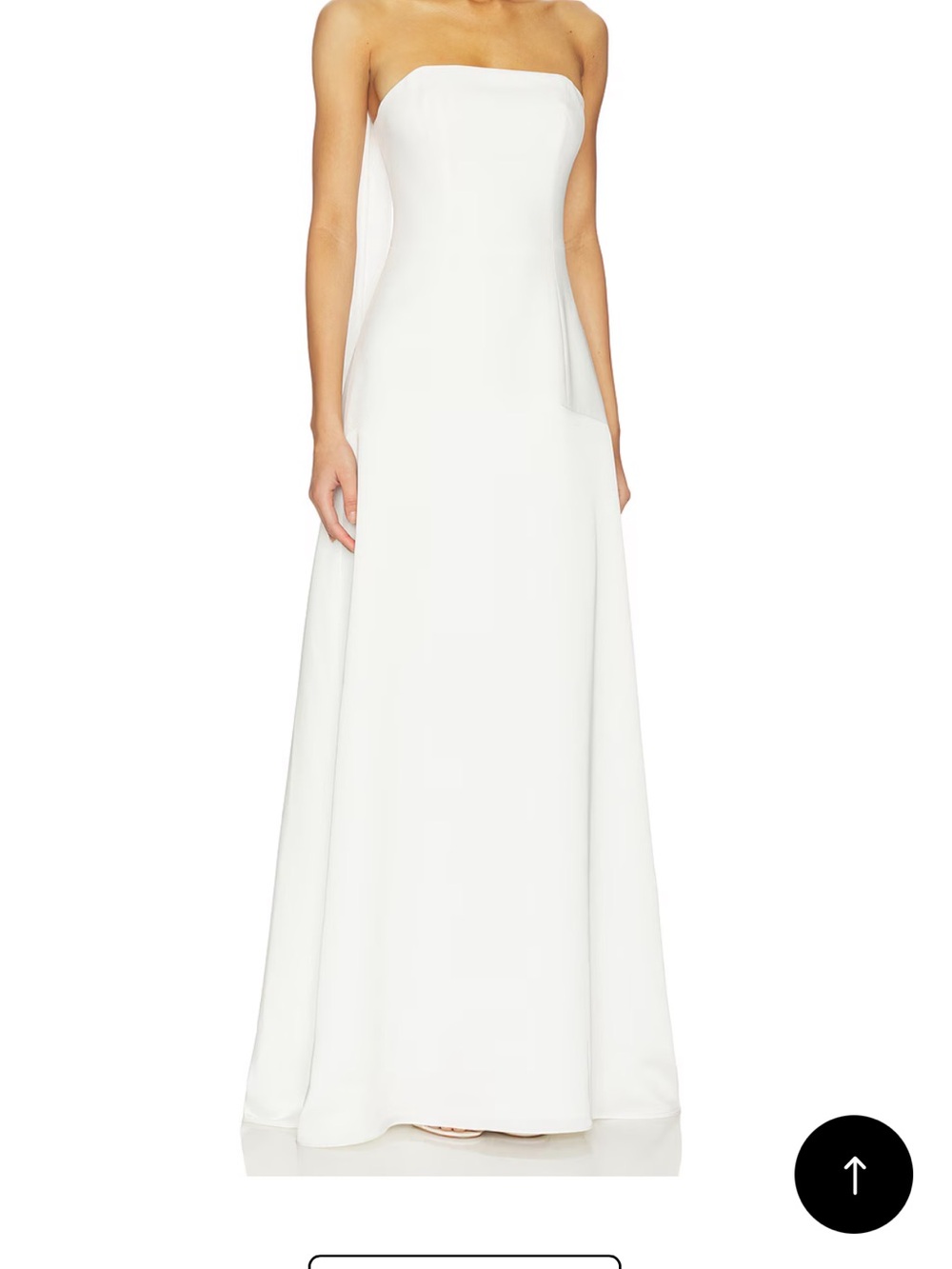 Elliatt Strapless White A-Line Gown